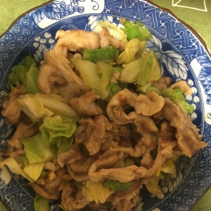 キャベツと豚肉しかありませんでしたが、作ってみました！甜麺醤なしで出来たのがよかったです！